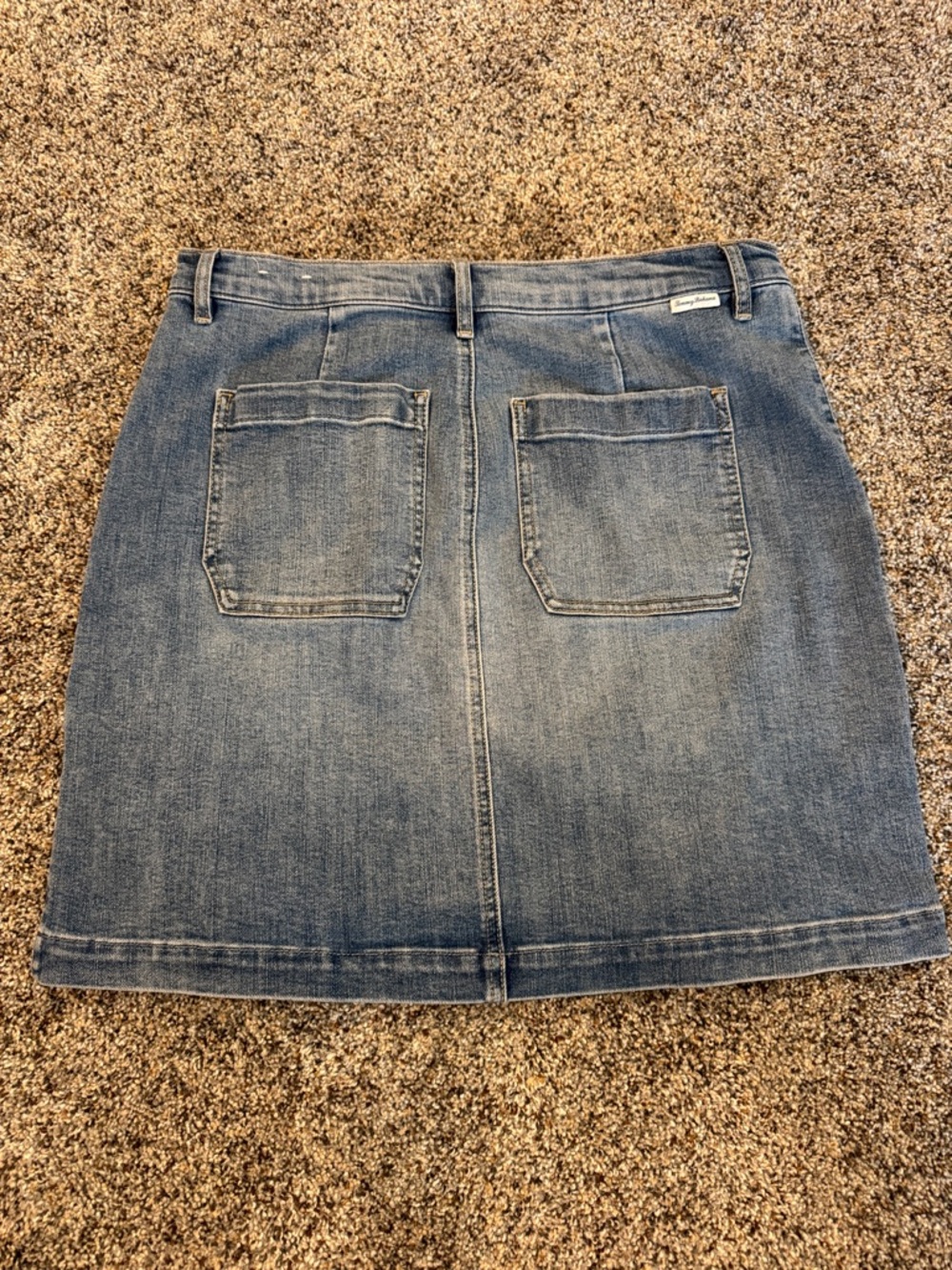 Tommy Bahama Light Blue Denim Mini Skirt - Picture 2 of 4